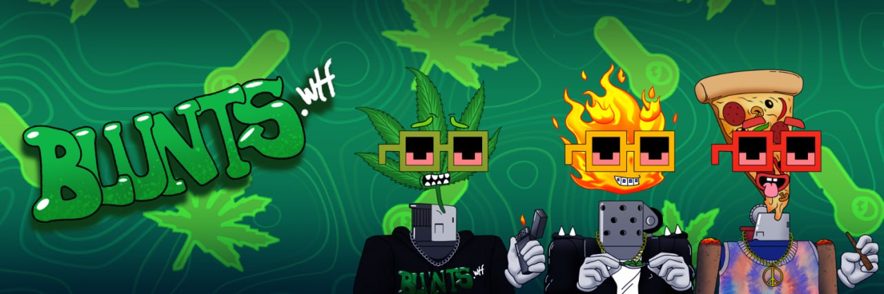 BluntDAO's unlimited sesh fund banner showing blunts.wtf branding