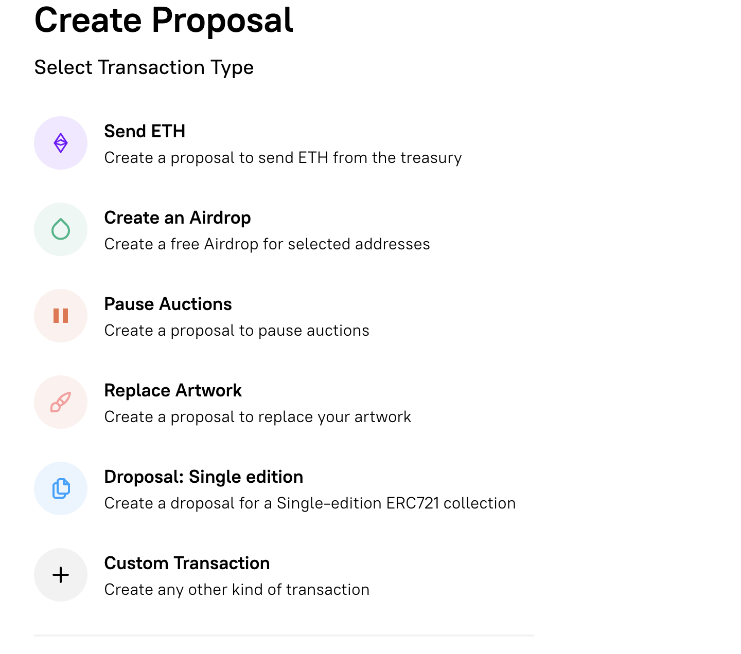 Submit a proposal interface showing NFT requirement